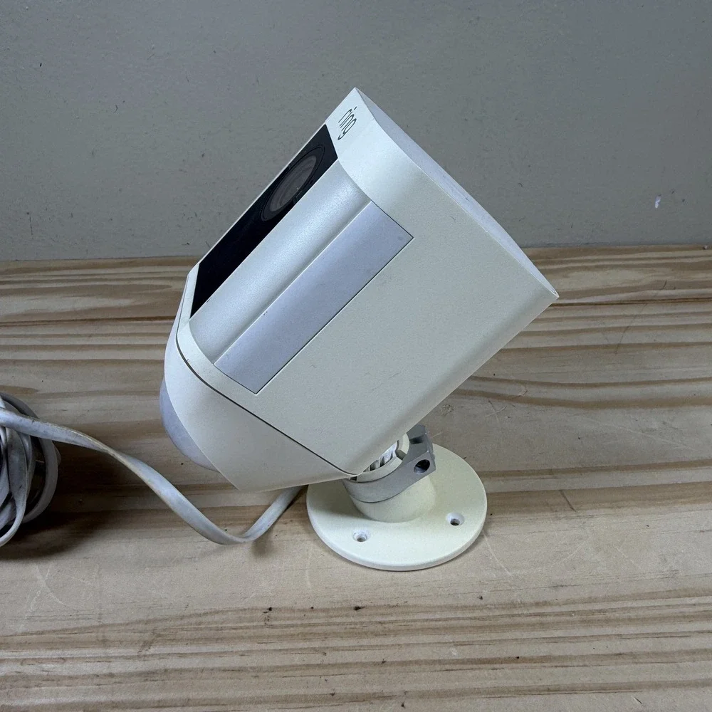 Ring Spotlight Cam Battery White Outdoor Security Camera 1080p HD Video
